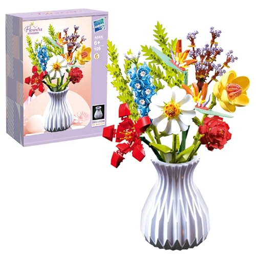 DHINCHANSAIB Blumenstrauß Klemmbausteine, 756Teile Blumenstrauß Bausatz, 8Künstliche Blumen Mit Vase, Botanical Kollektion Bauklötze Pflanzen Home Deko (109-6) DHINCHANSAIB Blumenstrauß Klemmbausteine, 756Teile Blumenstrauß Bausatz, 8Künstliche Blumen Mit Vase, Botanical Kollektion Bauklötze Pflanzen Home Deko (109-6) von DHINCHANSAIB