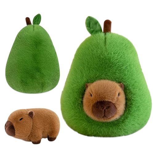 DHINCHANSAIB Capybara Kuscheltier, 35cm Avocado Capybara Plüschtier, Niedlichen Capybara Plushies, Abnehmbar Plüschtier 2 In1, Kuscheltier Capybara, Avocado-Capybara, für Home Deko Kinder Geschenke DHINCHANSAIB Capybara Kuscheltier, 35cm Avocado Capybara Plüschtier, Niedlichen Capybara Plushies, Abnehmbar Plüschtier 2 In1, Kuscheltier Capybara, Avocado-Capybara, für Home Deko Kinder Geschenke von DHINCHANSAIB