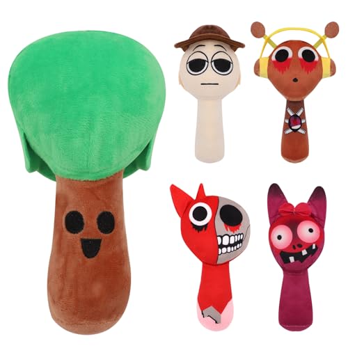 DHINCHANSAIB Sprunki Plush Plüschtier Sprunki - Weiches Plüsch-Spielzeugkissen für Weihnachten und Geburtstag für Erwachsene und Kinder (Baum) von DHINCHANSAIB