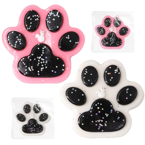 Squishy Cat Paw, 2Pcs Squishy Katze Pfote Plus, 15*14cm Cat Paw Squeeze Toy, Taba Squishy,Sensorisches Spielzeug Pfoten,Katzenpfoten Squishy Toy, Süße Katzenpfoten Stressabbau Fidget Toys(XXXXXL) von DHINCHANSAIB