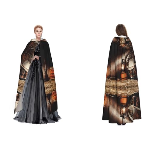 Dhnblqdp (American West Rodeo) Druck Halloween Kapuzenumhang Hexe Cosplay Zubehör Erwachsene Kostüm von DHNBLQDP