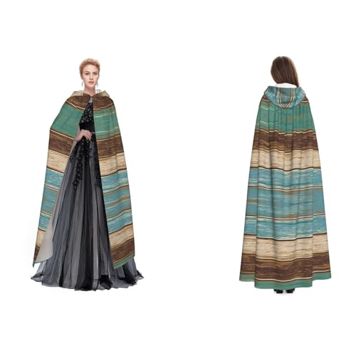 Dhnblqdp (Rustic Wood Plank) Print Halloween Hooded Cape Witch Cosplay Accessories Adult Fancy Dress Costume von DHNBLQDP