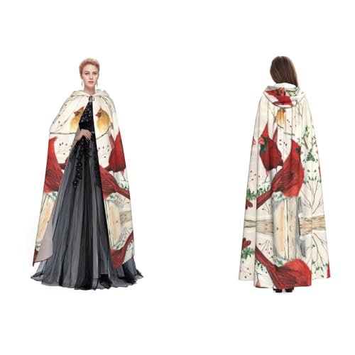 Dhnblqdp Halloween-Kapuzenumhang, Hexe, Cosplay, Zubehör, Erwachsenenkostüm, Rot von DHNBLQDP