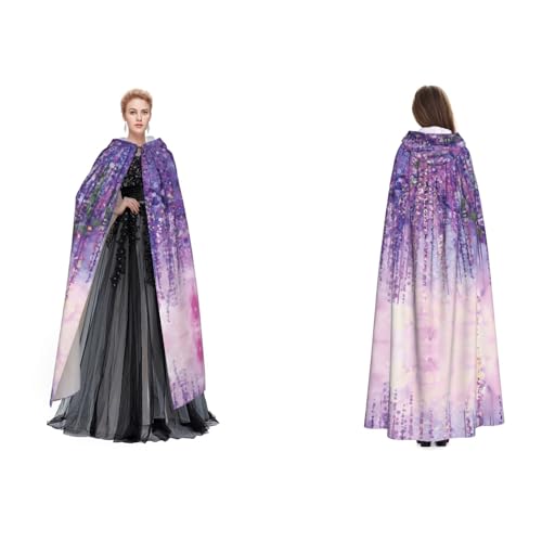 Dhnblqdp Halloween-Kapuzenumhang mit Efeublüten-Motiv, Hexe, Cosplay-Zubehör, Erwachsenenkostüm Dhnblqdp Halloween-Kapuzenumhang mit Efeublüten-Motiv, Hexe, Cosplay-Zubehör, Erwachsenenkostüm von DHNBLQDP