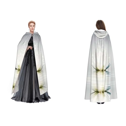 Dhnblqdp Halloween-Kapuzenumhang mit Lotus-Blütenblättern, Hexen-Zubehör, Erwachsenenkostüm von DHNBLQDP