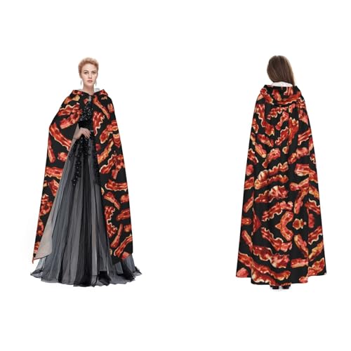 Dhnblqdp Speckmuster) Druck Halloween Kapuzenumhang Hexe Cosplay Zubehör Erwachsene Kostüm von DHNBLQDP