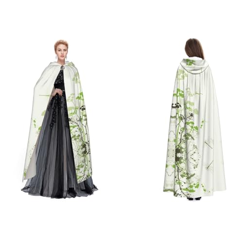 Halloween-Kapuzenumhang mit Blättern und Kräutern mit Libellen, Cosplay, Zubehör für Erwachsene Halloween-Kapuzenumhang mit Blättern und Kräutern mit Libellen, Cosplay, Zubehör für Erwachsene von DHNBLQDP