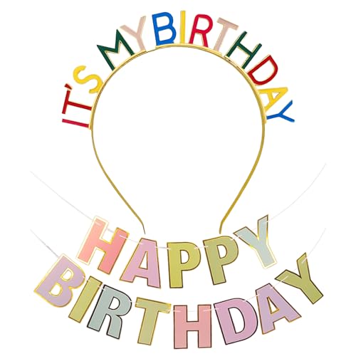1 Geburtstags-Stirnband, 1 Geburtstags-Flagge, Geburtstagszubehör, Happy Birthday-Stirnband, Geburtstagskrone für Erwachsene, Kronen-Stirnband, Geburtstags-Prinzessinnenkrone, Happy Birthday-Krone 1 Geburtstags-Stirnband, 1 Geburtstags-Flagge, Geburtstagszubehör, Happy Birthday-Stirnband, Geburtstagskrone für Erwachsene, Kronen-Stirnband, Geburtstags-Prinzessinnenkrone, Happy Birthday-Krone von DHSBGWSX