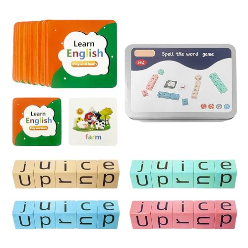 1 Set mit Wort-Buchstabierspielzeug, Rechtschreibspiele für Kinder, passende Buchstabenspiele, Rechtschreibspiele aus Holz, Lernspielzeug, Spielzeug für die Früherziehung, lustiges Kinderspielzeug 1 Set mit Wort-Buchstabierspielzeug, Rechtschreibspiele für Kinder, passende Buchstabenspiele, Rechtschreibspiele aus Holz, Lernspielzeug, Spielzeug für die Früherziehung, lustiges Kinderspielzeug von DHSBGWSX