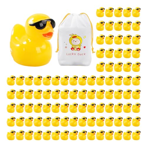 100 Stück Sonnenbrillen-Enten, 1 Stück Aufbewahrungstasche, Heimdekorationszubehör, Mini-Entenornamente, Niedliche Mini-Enten Aus Kunstharz, Geeignet Für Aquarien, Mikrogartenlandschaften 100 Stück Sonnenbrillen-Enten, 1 Stück Aufbewahrungstasche, Heimdekorationszubehör, Mini-Entenornamente, Niedliche Mini-Enten Aus Kunstharz, Geeignet Für Aquarien, Mikrogartenlandschaften von DHSBGWSX
