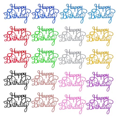 20 Stück Happy Birthday-Karten, Bunte Kuchenkarten, Cupcake-Dekorationen, Glitzernde Kuchenkarten, Geburtstagsparty-Kuchenkarten Für Desserts Und Partygebäck 20 Stück Happy Birthday-Karten, Bunte Kuchenkarten, Cupcake-Dekorationen, Glitzernde Kuchenkarten, Geburtstagsparty-Kuchenkarten Für Desserts Und Partygebäck von DHSBGWSX