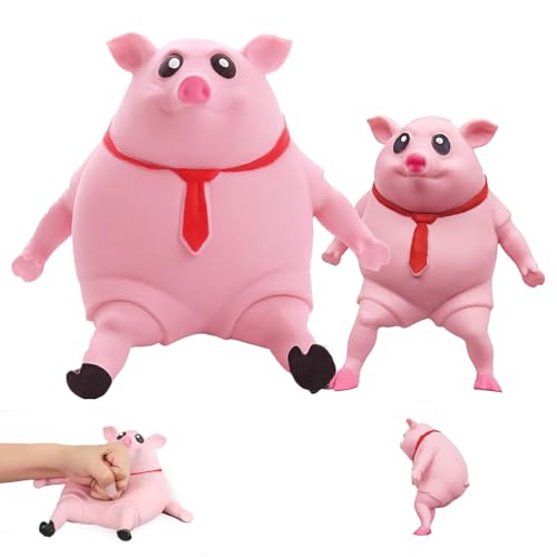 2Pack Stress Spielzeug Schwein Pig,Schweinchenförmiger Stressball Anti Stress Spielzeug für Erwachsene und Kinder Geeignet für Die Linderung von Angst und Stress Ball Können Emotionen zu Regulieren von DHSUN
