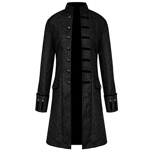 Halloween Herren Kostüm-Outfits Versorgen Kölner Frack Jacke Für Männe Smoking Mantel Erfrischendes Kostüm-Outfits Weihnachten Oberteile Cosplay Frack Mantel Uniform Einfarbig Oberteile(3-Black,S) Halloween Herren Kostüm-Outfits Versorgen Kölner Frack Jacke Für Männe Smoking Mantel Erfrischendes Kostüm-Outfits Weihnachten Oberteile Cosplay Frack Mantel Uniform Einfarbig Oberteile(3-Black,S) von DHYUEN