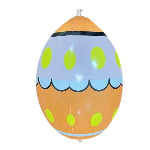 Aufblasbare Ostereier-Ballon-Dekorationen, 40,6 cm, bunte Eier, PVC, aufblasbare Ballon-Ornamente, Ostereier, Hase, aufblasbar, Ornamente für Garten, Hof, Rasen, Ostern, Partygeschenke von DHliIQQ