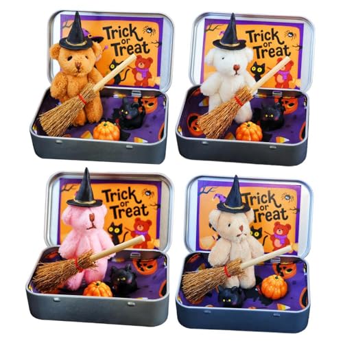 DHliIQQ Halloween-Überraschungsbox enthält Taschenbär, Besenkürbis, Süßigkeitenfüllung, Party-Vorbedarf, Geschenk-Box, installierte Überraschung von DHliIQQ