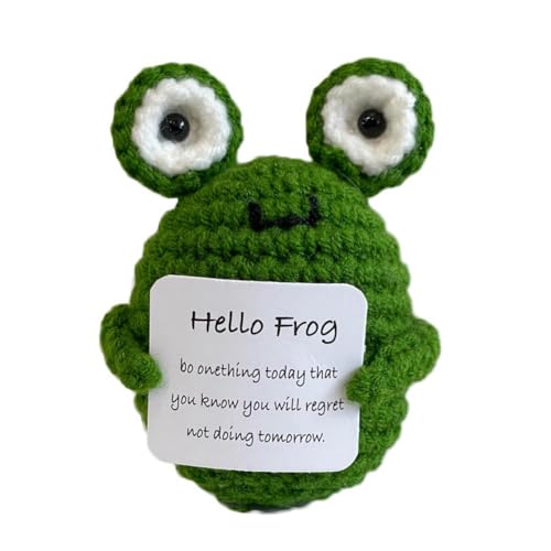 Mini Funny Positive Rabbit & Frog, Funny Easter Crochet Doll Gifts, 7.6 cm Knitted Wool Gifts For Cheer Deco Up & Doll Party von DHliIQQ