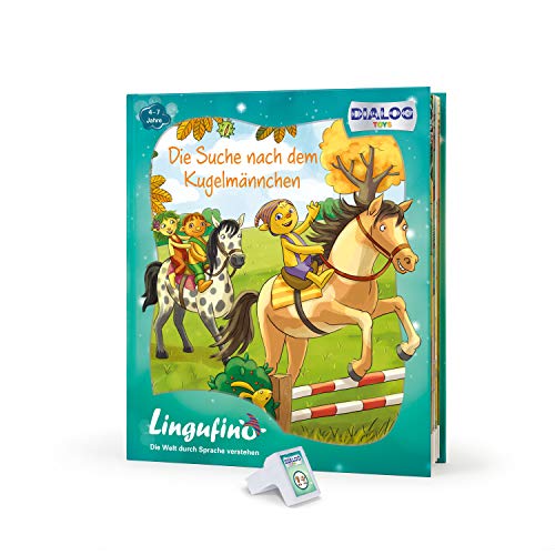 DIALOG TOYS DEDE-DT-LF04B Lingufino Erweiterungs-Set Die Suche nach dem Kugelmännchen mit Abenteuerbuch und Dialogmodul für den lingutastischen Kobold, der die Geschichte erzählt und echte führt von DIALOG TOYS