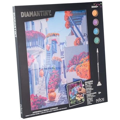 DIAMANTINY - Blaue Balkone Malen nach Zahlen, Mehrfarbig, 32 x 30 x 2 cm, 96568 von DIAMANTINY