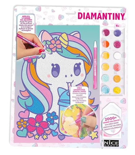 DIAMANTINY Design Art Kawaii Einhorn mit Blumen, mehrfarbig, 90018 DIAMANTINY Design Art Kawaii Einhorn mit Blumen, mehrfarbig, 90018 von DIAMANTINY