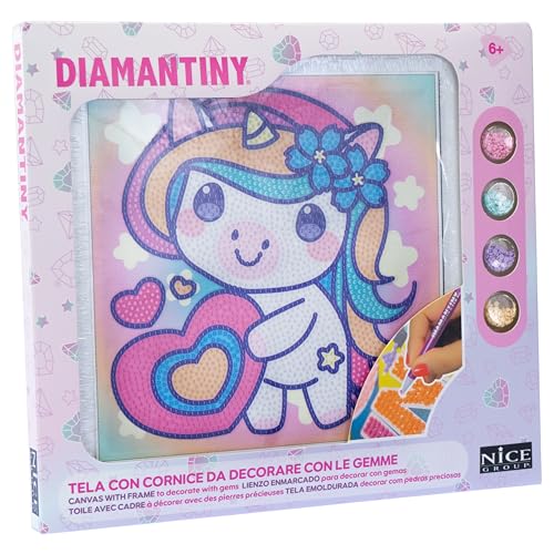 DIAMANTINY Design Art Kawaii Einhorn mit Herz auf Leinwand, mehrfarbig, 90038 DIAMANTINY Design Art Kawaii Einhorn mit Herz auf Leinwand, mehrfarbig, 90038 von DIAMANTINY