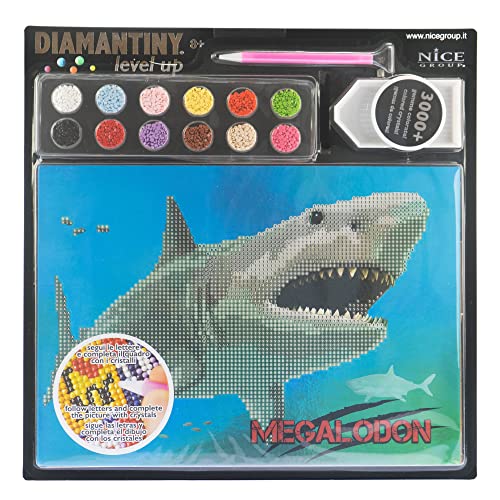 DIAMANTINY Level Up - Dinosaurs - Aktivitäten Crystal Art, Diamond Painting Kit, Megalodon DIAMANTINY Level Up - Dinosaurs - Aktivitäten Crystal Art, Diamond Painting Kit, Megalodon von DIAMANTINY