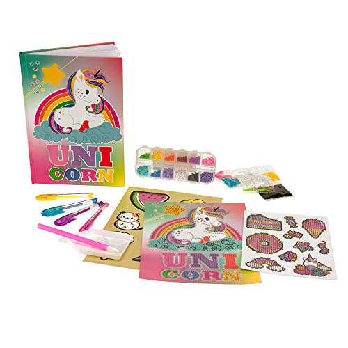 DIAMANTINY Nice Group Creative Art Diamond Painting Set mit Einhorn-Tagebuch zum Dekorieren und Personalisieren mit Edelsteinen 3D-90006, 90006 von DIAMANTINY