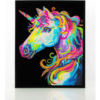 DIAMOND DOTZ DD25011 Diamond Painting Neon Einhorn Neon Noir, Fortgeschrittene von DIAMOND DOTZ®