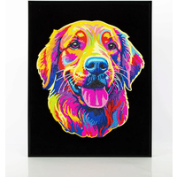 DIAMOND DOTZ DD25021 Diamond Painting Neon Golden Retriever Neon Noir, Fortgeschrittene von DIAMOND DOTZ®