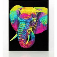 DIAMOND DOTZ DD25023 Diamond Painting Neon Elefant Neon Noir, Fortgeschrittene von DIAMOND DOTZ®