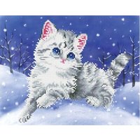 DIAMOND DOTZ DD5006 Diamond Painting Katze im Schnee Geübte von DIAMOND DOTZ®