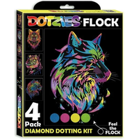 DIAMOND DOTZ DTZ4006 Diamond Painting Neon Raubkatzen Neon Dotzies, Anfänger/Kids von DIAMOND DOTZ®