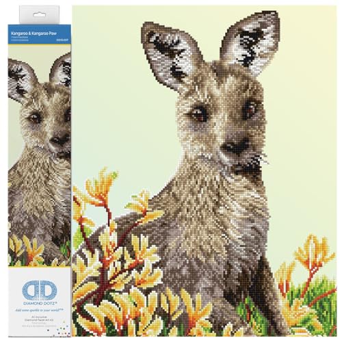 DIAMOND DOTZ DD10.057 - Original 5D Diamond Painting Set Känguru, Kreativset mit 14.524 Diamant Mosaiksteinen, Malset ca. 41x51 cm, Detailreiches DIY Komplettset für Erwachsene und Kinder ab 8 Jahren DIAMOND DOTZ DD10.057 - Original 5D Diamond Painting Set Känguru, Kreativset mit 14.524 Diamant Mosaiksteinen, Malset ca. 41x51 cm, Detailreiches DIY Komplettset für Erwachsene und Kinder ab 8 Jahren von DIAMOND DOTZ