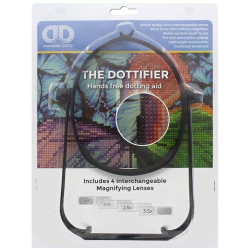DIAMOND DOTZ DDA.004 - Original Diamond Painting Zubehör, Vergrößerungsglas DOTTIFIER Magnifier, Kopflupe mit 4 vergrößernden Linsen, One Size Stirnlupe, Lupe für Erwachsene und Kinder, ca. 30x22,5 cm DIAMOND DOTZ DDA.004 - Original Diamond Painting Zubehör, Vergrößerungsglas DOTTIFIER Magnifier, Kopflupe mit 4 vergrößernden Linsen, One Size Stirnlupe, Lupe für Erwachsene und Kinder, ca. 30x22,5 cm von DIAMOND DOTZ