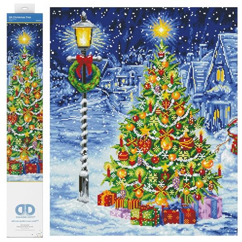 Diamond Dotz DD15-016 Weihnachtsbaum, ca. 67 x 67 cm groß, Diamond Painting, Malen mit Diamanten, funkelndes Bild zum Selbstgestalten, für Kinder und Erwachsene von DIAMOND DOTZ