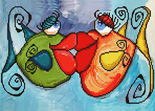 Diamond Dotz DD7-032 Küssende Fische, ca. 42 x 30 cm groß, Diamond Painting, Malen mit Diamanten, funkelndes Bild zum Selbstgestalten, für Kinder und Erwachsene Diamond Dotz DD7-032 Küssende Fische, ca. 42 x 30 cm groß, Diamond Painting, Malen mit Diamanten, funkelndes Bild zum Selbstgestalten, für Kinder und Erwachsene von DIAMOND DOTZ