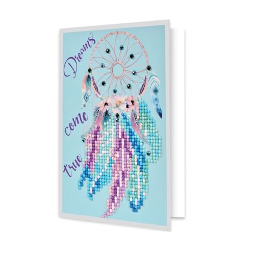 Diamond Dotz DDG-007 Grußkarte Traumfänger "Dreams come true", ca. 12,6 x 17,7 cm groß, funkelnde Klappkarte mit Diamanten zum Verschenken, inklusive Briefumschlag Diamond Dotz DDG-007 Grußkarte Traumfänger "Dreams come true", ca. 12,6 x 17,7 cm groß, funkelnde Klappkarte mit Diamanten zum Verschenken, inklusive Briefumschlag von DIAMOND DOTZ