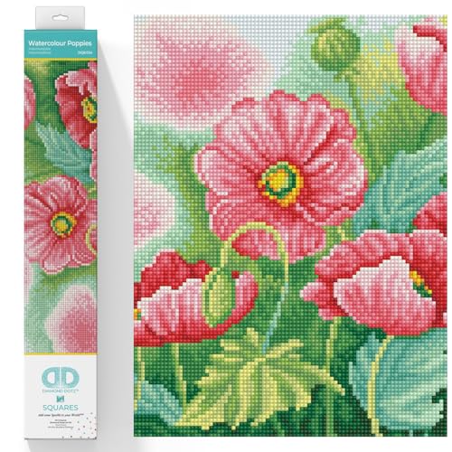 Diamond Dotz DQ8-024 Squares Watercolour Poppies, ca. 30 x 37 cm groß, Diamond Painting, Malen mit Diamanten, funkelndes Bild zum Selbstgestalten, für Kinder und Erwachsene Diamond Dotz DQ8-024 Squares Watercolour Poppies, ca. 30 x 37 cm groß, Diamond Painting, Malen mit Diamanten, funkelndes Bild zum Selbstgestalten, für Kinder und Erwachsene von DIAMOND DOTZ