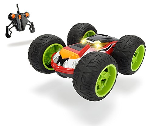 Dickie Toys RC Monster Flippy, RTR, Spielzeugauto mit Funkfernsteuerung, Rotations- und Flipfunktion, mit Licht, Hochleistungsgummireifen, Geschwindigkeit bis zu 10 km/h, ab 6 Jahren von Dickie Toys