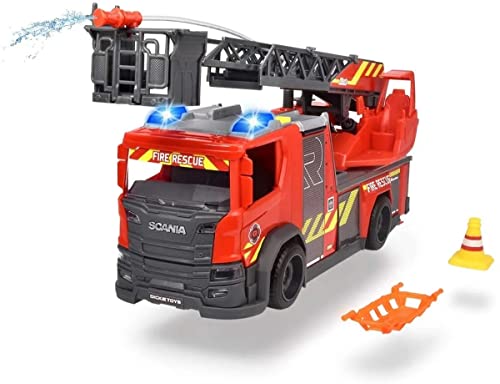 Dickie 203716017038 Scania Rosenbauer SOS Fire Rescue Licht und Sound 35 cm, 3 Jahre von Dickie Toys