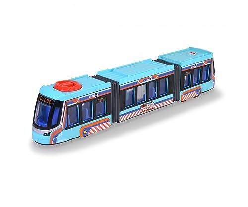 Dickie Toys - Spielzeug-Fahrzeug Siemens City Tram (41,5 cm) - große Straßenbahn mit Rädern für Kinder ab 3 Jahren, Modell-Bahn mit Freilauf, Lenksteuerung & Türen zum Öffnen von Dickie Toys