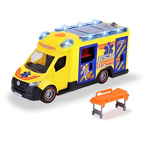 Dickie Toys - Rettungswagen Mercedes-Benz Sprinter (34,5 cm) - großes Spielzeugauto mit Sirene, Blaulicht & Krankenwagen-Zubehör zum Spielen für Kinder ab 3 Jahre von Dickie Toys