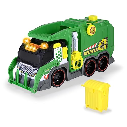 Dickie Toys - Spielzeug-Müllauto mit vielen Funktionen (39 cm) - großes Spielzeugauto für Kinder ab 3 Jahre mit motorisierter Hebefunktion, Greifarm, Mülltonne, Licht & Sound u.v.m. von Dickie Toys