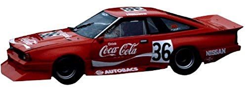 Dickie-Schuco 413311042 - True Scale - Nissan Silvia Gr.5-1982- 1:43 WEC Japan Central 20 / Coca Cola, Resin, rot, Klarsichtvitrine mit Umkarton von Dickie Toys