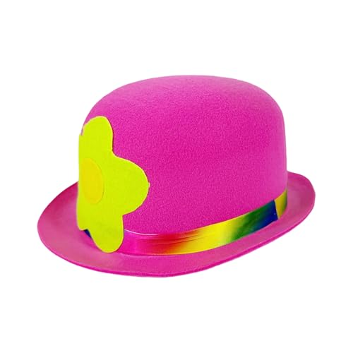 Blumenmuster Baumwolle Clownhut Verspieltheit Regenbogen Karneval Haltbarkeit für Themenfeiern Halloween Blume Clowns von DIDILLX