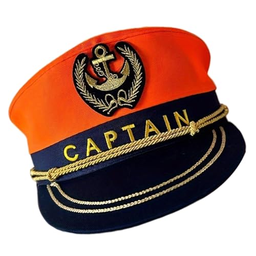 DIDILLX Stilvoller Unisex-Matrosenhut, besticktes Design, Baumwolle, Halloween, Rollenspiel-Kostüm, leuchtende Farben, für den täglichen Gebrauch, Unisex DIDILLX Stilvoller Unisex-Matrosenhut, besticktes Design, Baumwolle, Halloween, Rollenspiel-Kostüm, leuchtende Farben, für den täglichen Gebrauch, Unisex von DIDILLX