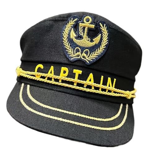 DIDILLX Stilvoller Unisex-Matrosenhut, besticktes Design, Baumwolle, Halloween, Rollenspiel-Kostüm, leuchtende Farben, für den täglichen Gebrauch, Unisex DIDILLX Stilvoller Unisex-Matrosenhut, besticktes Design, Baumwolle, Halloween, Rollenspiel-Kostüm, leuchtende Farben, für den täglichen Gebrauch, Unisex von DIDILLX