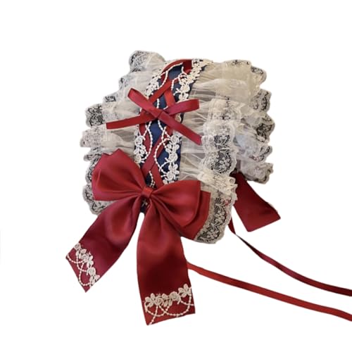 DIDILLX Süßes Cosplay-Stirnband für Damen, mit Band und gerüschter Spitze, stilvolles Haarband, Zubehör, elegantes Kostümzubehör DIDILLX Süßes Cosplay-Stirnband für Damen, mit Band und gerüschter Spitze, stilvolles Haarband, Zubehör, elegantes Kostümzubehör von DIDILLX
