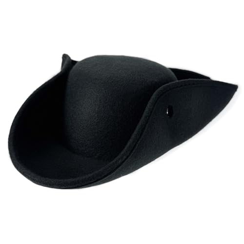 DIDILLX Traditioneller Karibik-Piratenhut für Erwachsene, Teenager, Karneval, Party, Kapitänshut, Themen-Event, Kopfbedeckung, Cosplay-Zubehör von DIDILLX
