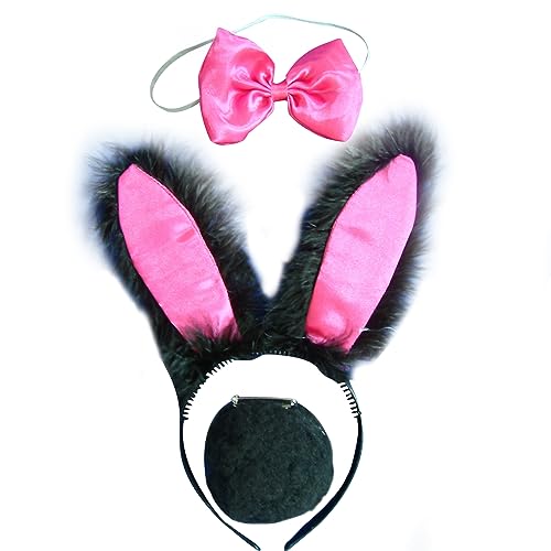 DIEKE 1 Set Plüsch-Ohren-Haarreif, Cosplay-Schwanz und Fliege, Anzug, Kopfschmuck, Halloween, Geburtstagsparty-Set für Kinder DIEKE 1 Set Plüsch-Ohren-Haarreif, Cosplay-Schwanz und Fliege, Anzug, Kopfschmuck, Halloween, Geburtstagsparty-Set für Kinder von DIEKE