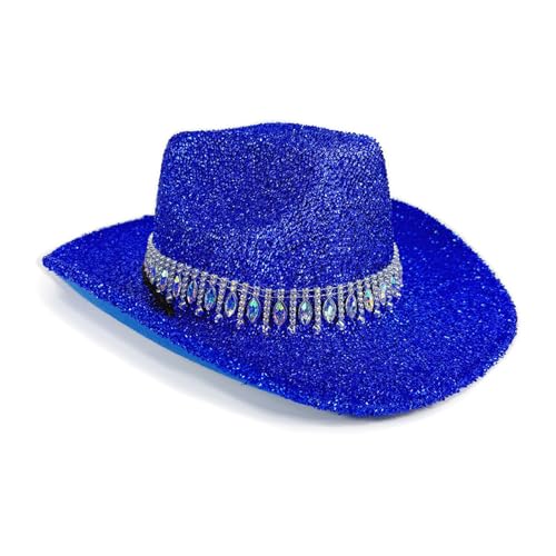 DIEKE Bride Cowgirl-Hut mit Kristall-Panama-Hut für Junggesellinnenabschiede, Cocktailpartys, Urlaub, glitzernder Kristall für Komiker DIEKE Bride Cowgirl-Hut mit Kristall-Panama-Hut für Junggesellinnenabschiede, Cocktailpartys, Urlaub, glitzernder Kristall für Komiker von DIEKE